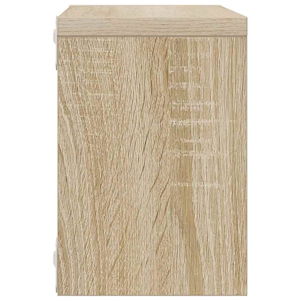 Wall Cube Shelves 2 pcs Sonoma Oak 22x15x22 cm
