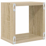 Wall Cube Shelves 2 pcs Sonoma Oak 22x15x22 cm