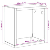 Wall Cube Shelves 2 pcs Sonoma Oak 22x15x22 cm