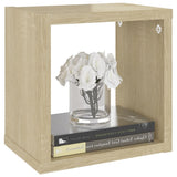 Wall Cube Shelves 4 pcs Sonoma Oak 22x15x22 cm - Top-Down View
