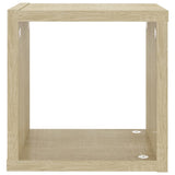Wall Cube Shelves 6 pcs Sonoma Oak 22x15x22 cm - Low Angle