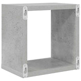 Wall Cube Shelves 4 pcs Concrete Grey 22x15x22 cm