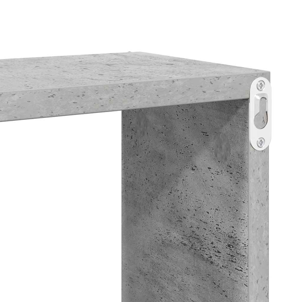 Wall Cube Shelves 6 pcs Concrete Grey 22x15x22 cm