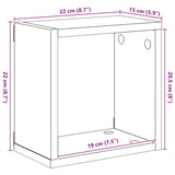 Wall Cube Shelves 6 pcs Concrete Grey 22x15x22 cm