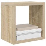 Wall Cube Shelves 2 pcs White and Sonoma Oak 22x15x22 cm - 45-Degree Angle
