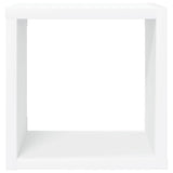 Wall Cube Shelves 2 pcs White and Sonoma Oak 22x15x22 cm - Low Angle