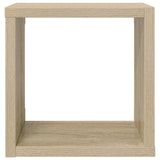 Wall Cube Shelves 2 pcs White and Sonoma Oak 22x15x22 cm