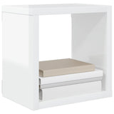 Wall Cube Shelves 2 pcs High Gloss White 22x15x22 cm - Top-Down View