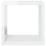 Wall Cube Shelves 4 pcs High Gloss White 22x15x22 cm