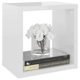 Wall Cube Shelves 6 pcs High Gloss White 22x15x22 cm - Top-Down View