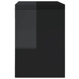 Wall Cube Shelves 2 pcs High Gloss Black 22x15x22 cm - Close-Up Angle