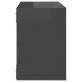 Wall Cube Shelves 6 pcs High Gloss Grey 22x15x22 cm - Extra Image