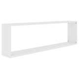 Wall Cube Shelves 2 pcs White 100x15x30 cm Engineered Wood - Rear View