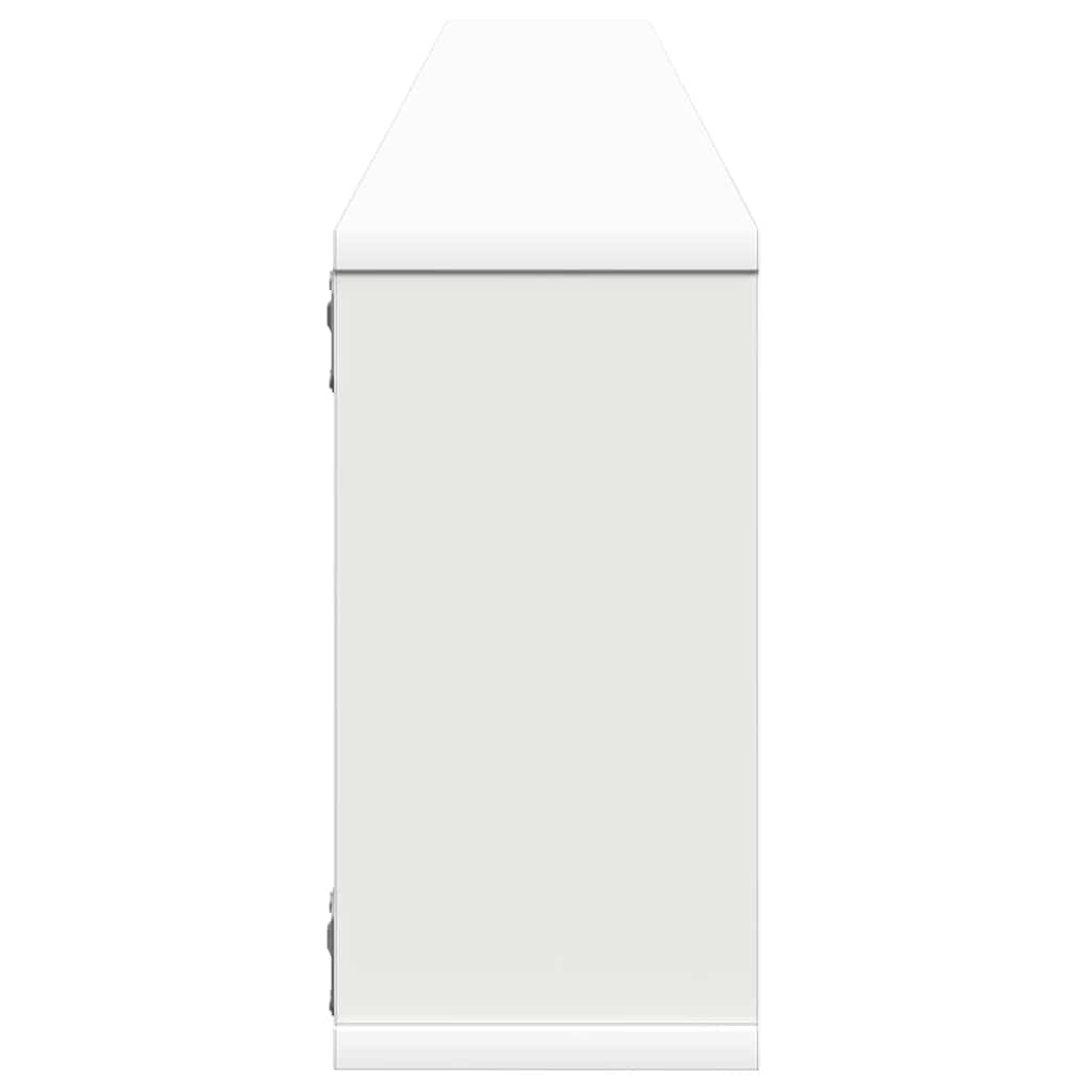 Wall Cube Shelves 2 pcs White 100x15x30 cm Engineered Wood