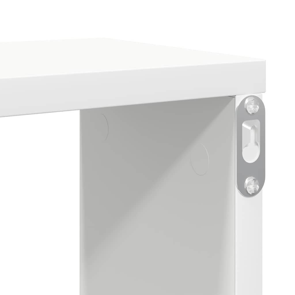 Wall Cube Shelves 2 pcs White 100x15x30 cm Engineered Wood