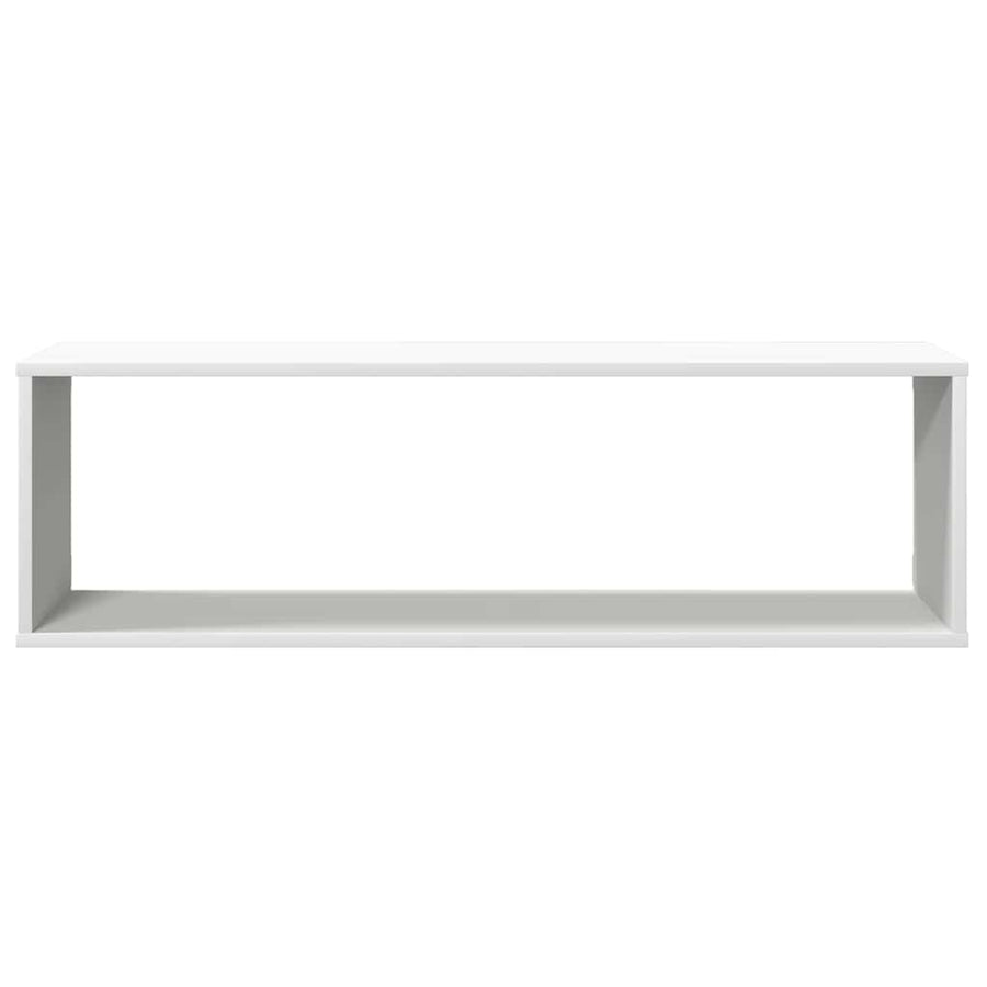 Wall Cube Shelves 4 pcs White 100x15x30 cm Engineered Wood