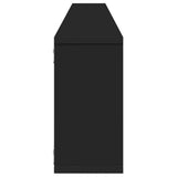 Wall Cube Shelves 2 pcs Black 100x15x30 cm Engineered Wood