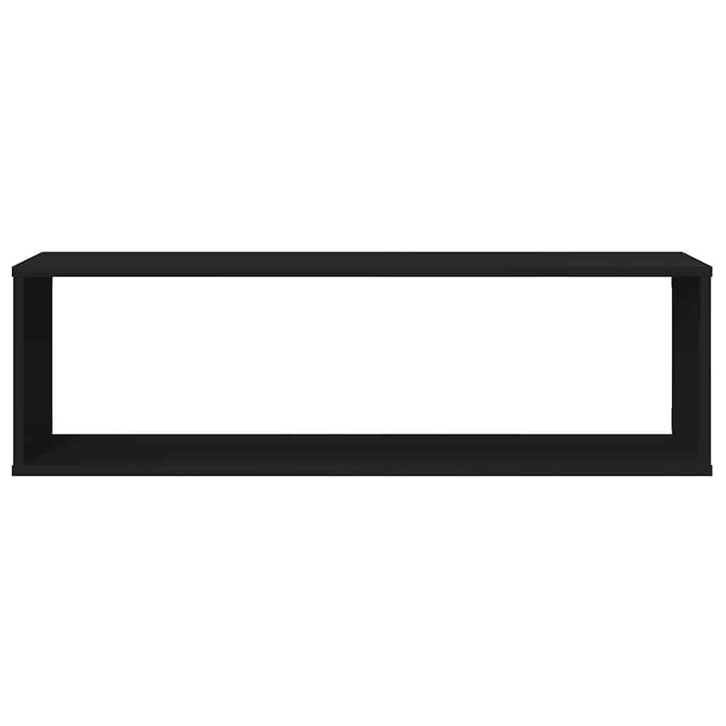 Wall Cube Shelves 6 pcs Black 100x15x30 cm Engineered Wood