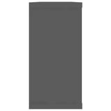 Wall Cube Shelves 2 pcs Grey 100x15x30 cm Engineered Wood - Low Angle