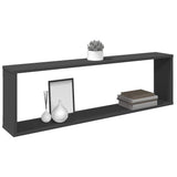 Wall Cube Shelves 4 pcs Grey 100x15x30 cm Engineered Wood