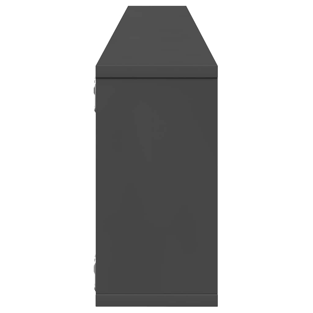 Wall Cube Shelves 4 pcs Grey 100x15x30 cm Engineered Wood