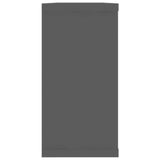 Wall Cube Shelves 6 pcs Grey 100x15x30 cm Engineered Wood - Low Angle