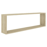 Wall Cube Shelves 2 pcs Sonoma Oak 100x15x30 cm Engineered Wood
