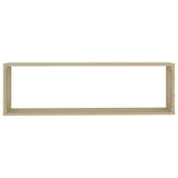 Wall Cube Shelves 2 pcs Sonoma Oak 100x15x30 cm Engineered Wood