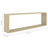 Wall Cube Shelves 2 pcs Sonoma Oak 100x15x30 cm Engineered Wood
