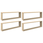 Wall Cube Shelves 4 pcs Sonoma Oak 100x15x30 cm Engineered Wood