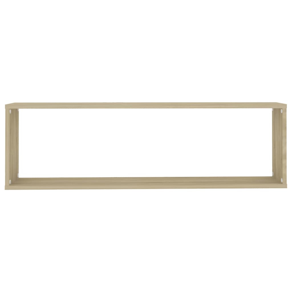 Wall Cube Shelves 4 pcs Sonoma Oak 100x15x30 cm Engineered Wood