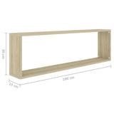Wall Cube Shelves 4 pcs Sonoma Oak 100x15x30 cm Engineered Wood