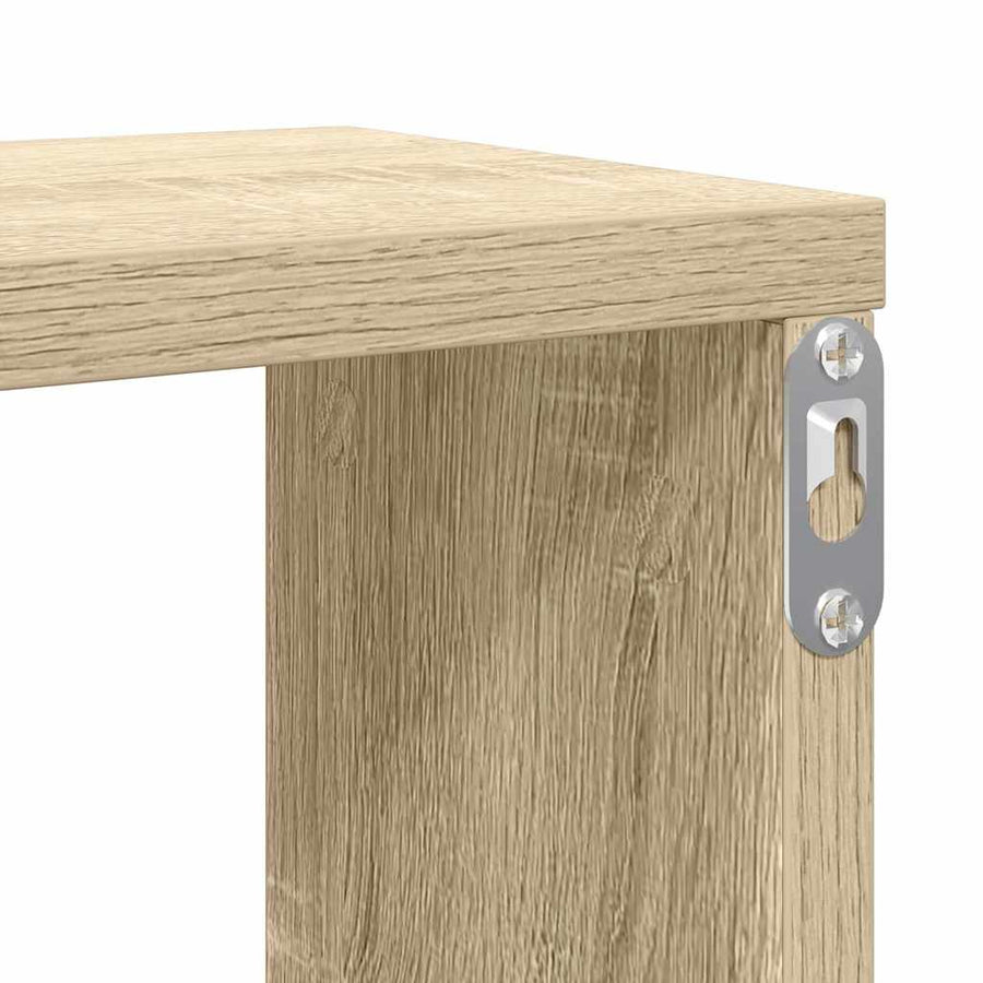 Wall Cube Shelves 4 pcs Sonoma Oak 100x15x30 cm Engineered Wood