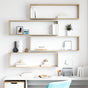 Wall Cube Shelves 4 pcs Sonoma Oak 100x15x30 cm Engineered Wood