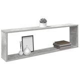 Wall Cube Shelves 2 pcs Concrete Grey 100x15x30 cm Engineered Wood - Top-Down View