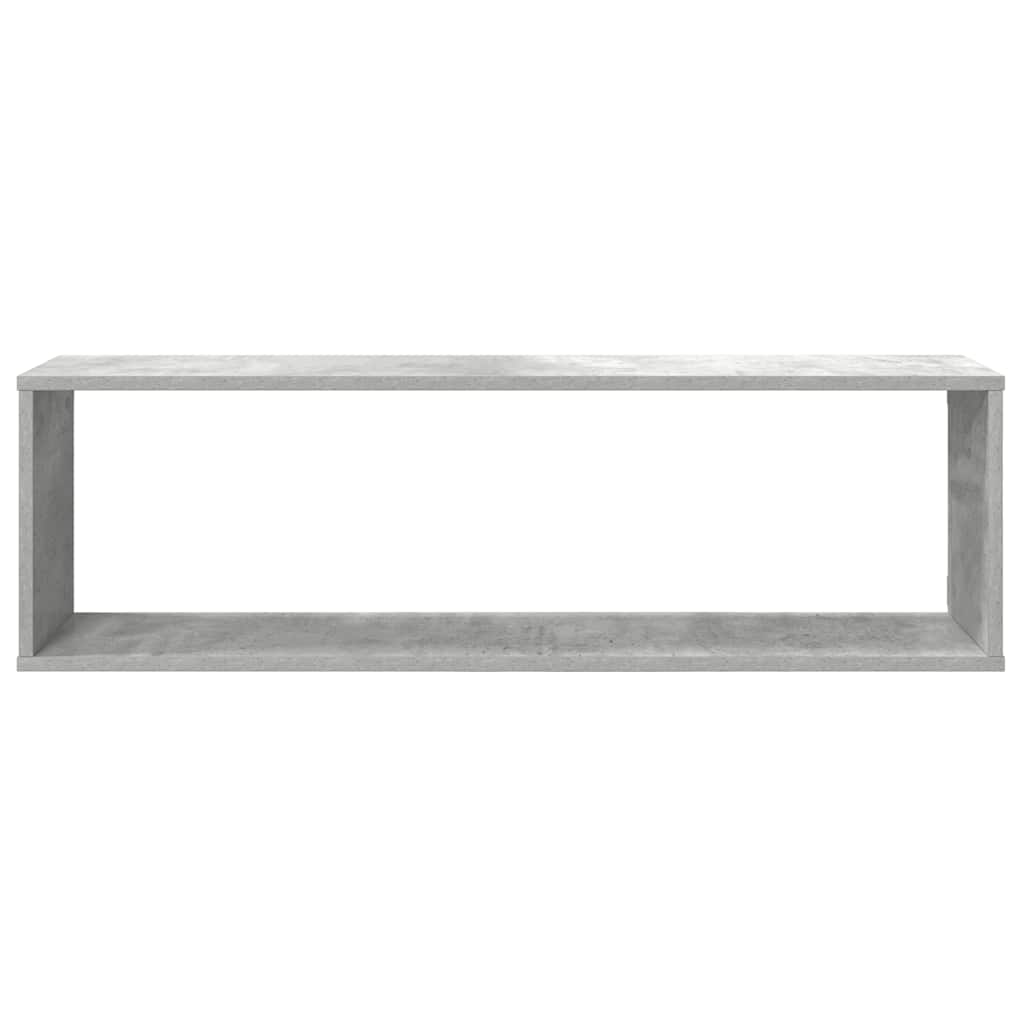 Wall Cube Shelves 2 pcs Concrete Grey 100x15x30 cm Engineered Wood