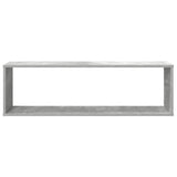 Wall Cube Shelves 2 pcs Concrete Grey 100x15x30 cm Engineered Wood