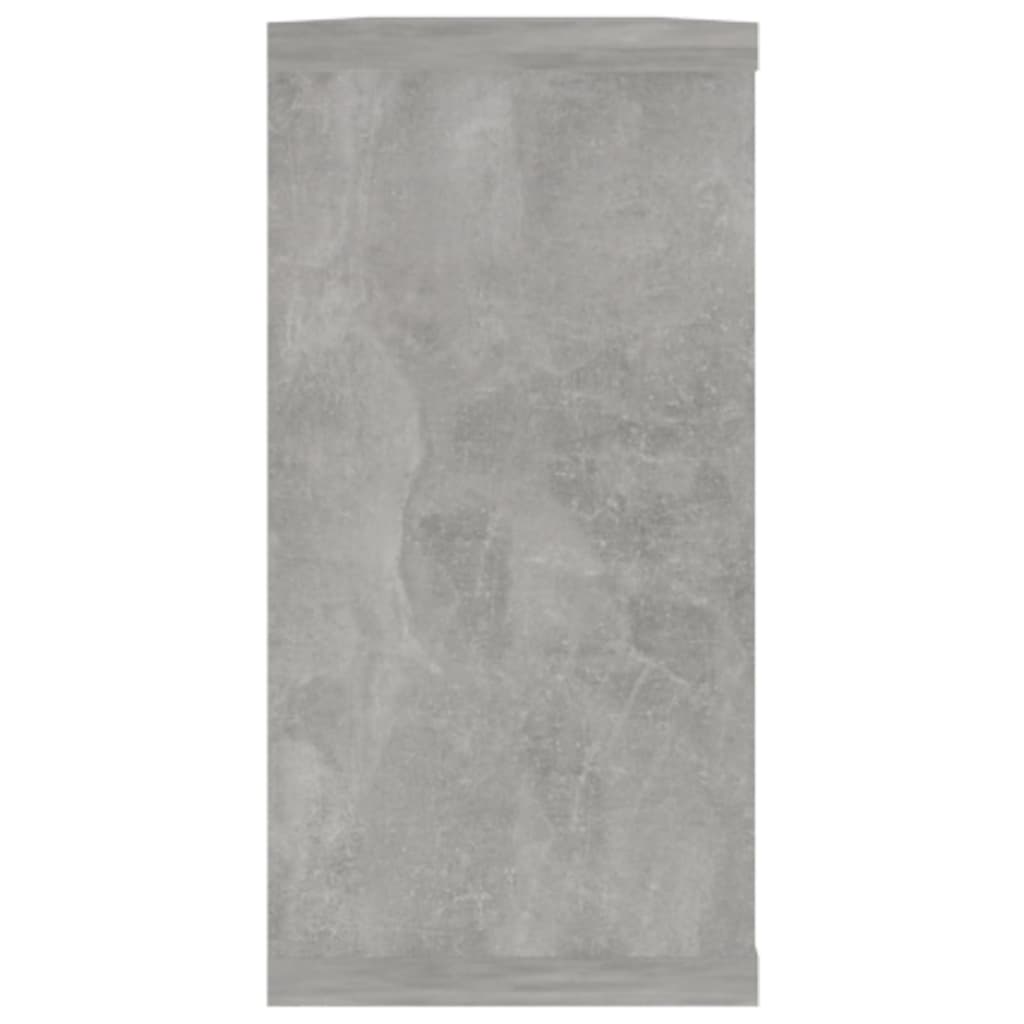 Wall Cube Shelves 2 pcs Concrete Grey 100x15x30 cm Engineered Wood
