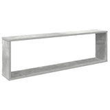 Wall Cube Shelves 4 pcs Concrete Grey 100x15x30 cm Engineered Wood - 45-Degree Angle
