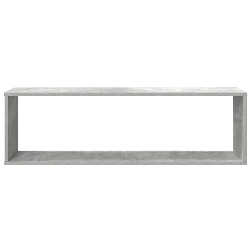 Wall Cube Shelves 4 pcs Concrete Grey 100x15x30 cm Engineered Wood