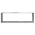 Wall Cube Shelves 4 pcs Concrete Grey 100x15x30 cm