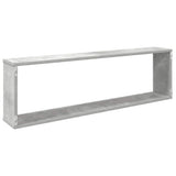 Wall Cube Shelves 4 pcs Concrete Grey 100x15x30 cm Engineered Wood