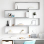 Wall Cube Shelves 4 pcs Concrete Grey 100x15x30 cm