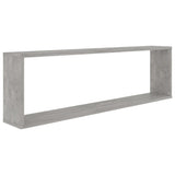 Wall Cube Shelves 6 pcs Concrete Grey 100x15x30 cm Engineered Wood - Rear View