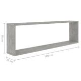 Wall Cube Shelves 6 pcs Concrete Grey 100x15x30 cm Engineered Wood - Extra Image