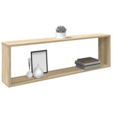 Wall Cube Shelves 6 pcs White&Sonoma Oak 100x15x30 cm Engineered Wood