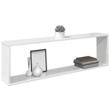 Wall Cube Shelves 4 pcs High Gloss White 100x15x30 cm Engineered Wood - Top-Down View