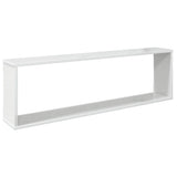 Wall Cube Shelves 4 pcs High Gloss White 100x15x30 cm Engineered Wood - 45-Degree Angle