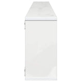 Wall Cube Shelves 4 pcs High Gloss White 100x15x30 cm Engineered Wood - Close-Up Angle