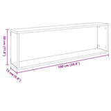 Wall Cube Shelves 4 pcs High Gloss Black 100x15x30 cm Engineered Wood